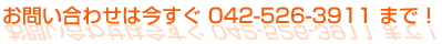 ���₢���킹�͍�����042-526-3911�܂ŁI